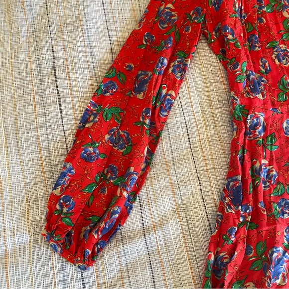 Orange Zara floral wrap dress with built in shorts - Picture 5 of 9